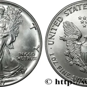 ÉTATS-UNIS D'AMÉRIQUE 1 Dollar type Silver Eagle 1987 Philadelphie fwo_866116 Monde Super Prix