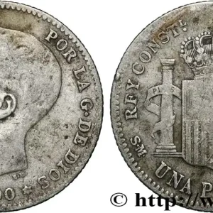 ESPAGNE 1 Peseta Alphonse XIII 3e type 1900 Madrid fwo_866534 Monde Garantie Incluse