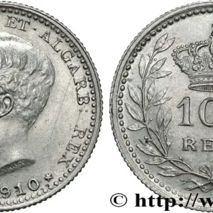 PORTUGAL 100 Reis Emmanuel II 1910 fwo_868073 Monde Top Vente