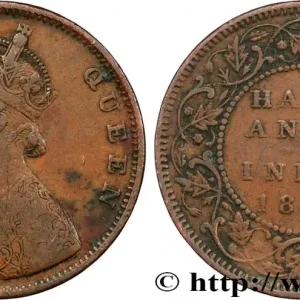 INDES BRITANNIQUES 1/2 Anna Victoria 1862 Bombay fwo_868087 Monde Pas Cher
