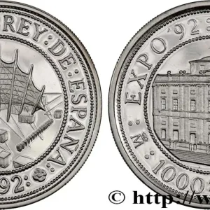 Retour Gratuit ESPAGNE 1000 Pesetas Proof Exposition Universelle de Séville 1992 1992 Madrid fwo_868089 Monde