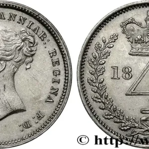 Exclusif GRANDE BRETAGNE - VICTORIA 4 Pence tête jeune 1872 Londres fwo_865675 Monde