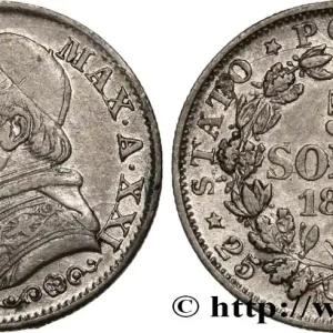 VATICAN ET ÉTATS PONTIFICAUX 5 Soldi Pie IX an XXI 1867 Rome fwo_603981 Monde Top Vente