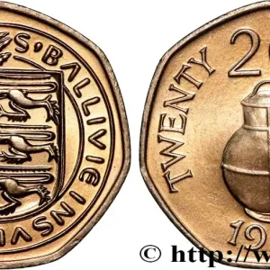 GUERNESEY 20 Pence 1983 fwo_761086 Monde Prix Cassé