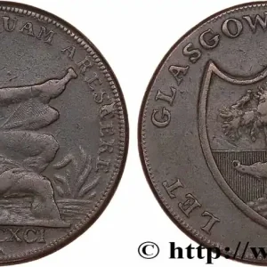 ROYAUME-UNI (TOKENS) 1/2 Penny Glasgow (Lanarkshire) 1791 fwo_772035 Monde Tendance