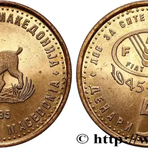 MACÉDOINE DU NORD 5 Denari F.A.O. lynx 1995 fwo_791601 Monde Édition Limitée