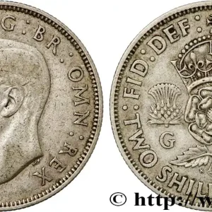 ROYAUME-UNI 1 Florin (2 Shillings) Georges VI 1941 fwo_798678 Monde Fait Main