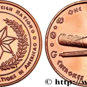 Marque ÉTATS UNIS D'AMÉRIQUE - Tribus Amérindiennes 1 Cent Cherokee Tribes 2017 fwo_807058 Monde