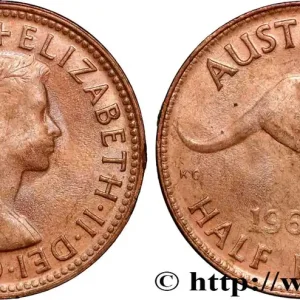 Must-Have AUSTRALIE 1/2 Penny Élisabeth II 1964 Perth fwo_828322 Monde