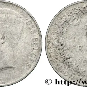 Haute Qualité BELGIQUE 1 Franc Albert Ier légende française 1914 fwo_842242 Monde