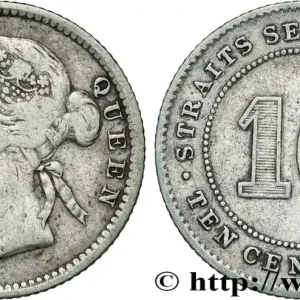 ÉTABLISSEMENTS DES DÉTROITS 10 Cents Victoria 1895 fwo_846404 Monde Garantie Incluse