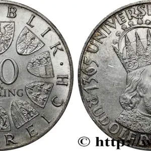 AUTRICHE 50 Schilling 600e anniversaire de la fondation de l’Université de Vienne par l'archiduc Rudolf IV dit "der Stifter" 1965 fwo_852011 Monde Prix Choc