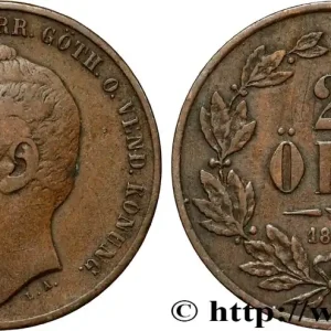 Authentique SUÈDE 2 Ore Charles XV 1864 fwo_858420 Monde