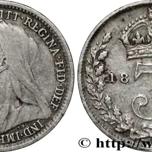 ROYAUME-UNI 3 Pence Victoria buste du jubilé 1897 fwo_858534 Monde Dernière Chance