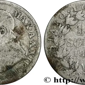VATICAN ET ÉTATS PONTIFICAUX 10 Soldi (50 Centesimi) Pie IX an XXII 1868 Rome fwo_858536 Monde Réduction