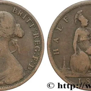 Réduction ROYAUME-UNI 1/2 Penny Victoria “Bun Head” 1863 fwo_858783 Monde