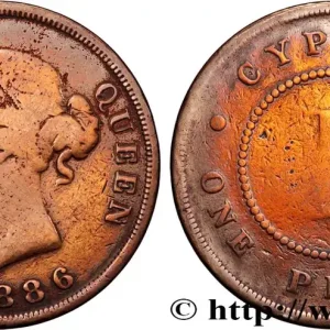 CHYPRE 1 Piastre Victoria 1886 Londres fwo_859097 Monde Achetez Aujourd’hui
