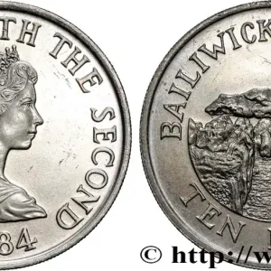 JERSEY 10 Pence Elisabeth II - dolmen La Pouquelaye de Faldouet 1984 fwo_860455 Monde Gros Lot