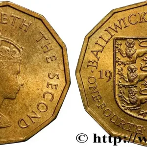 JERSEY 1/4 Shilling Élisabeth II 1964 fwo_860497 Monde Expédition Rapide