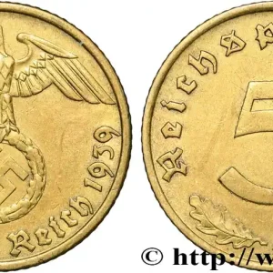 ALLEMAGNE 5 Reichspfennig aigle surmontant une swastika 1939 Berlin fwo_860910 Monde Petit Prix