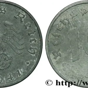 Artisanat ALLEMAGNE 10 Reichspfennig aigle surmontant une swastika 1941 Berlin fwo_861251 Monde