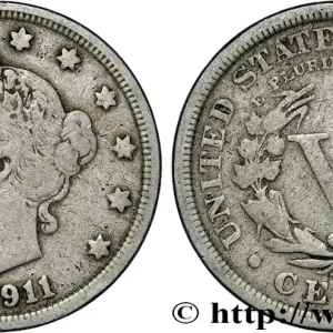 Haute Qualité ÉTATS-UNIS D'AMÉRIQUE 5 Cents Liberty Nickel 1911 Philadelphie fwo_861255 Monde