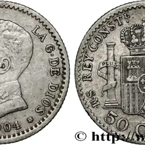 ESPAGNE 50 Centimos Alphonse XIII S.M.-.V. (04) 1904 Madrid fwo_862035 Monde Achetez Aujourd’hui