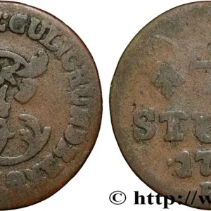 Acheter En Ligne ALLEMAGNE - JULIERS-BERG 1/4 Stuber Duché de Jülich-Berg monogramme de Carl Théodore de Bavière 1786 Düsseldorf fwo_862420 Monde