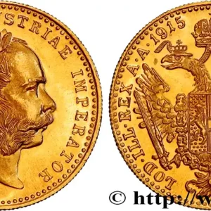 Certifié OR, PALLADIUM ET PLATINE INVESTISSEMENT 1 Ducat refrappe moderne François-Joseph Ier 1915 fwo_864283 Monde