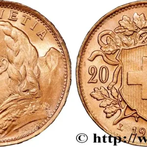 OR, PALLADIUM ET PLATINE INVESTISSEMENT 20 Francs "Vreneli" 1935 Berne fwo_864350 Monde Achetez Aujourd’hui