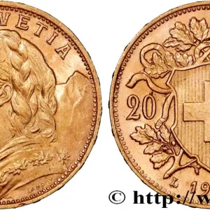 Offre Exclusive OR, PALLADIUM ET PLATINE INVESTISSEMENT 20 Francs "Vreneli" 1935 Berne fwo_864387 Monde