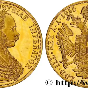 OR, PALLADIUM ET PLATINE INVESTISSEMENT 4 Ducats, refrappe moderne François Joseph 1915 fwo_864942 Monde Prix Bas