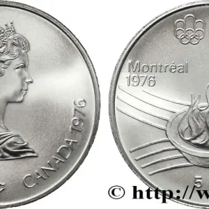 CANADA 5 Dollars JO Montréal 1976 flamme olympique 1976 fwo_867249 Monde Must-Have