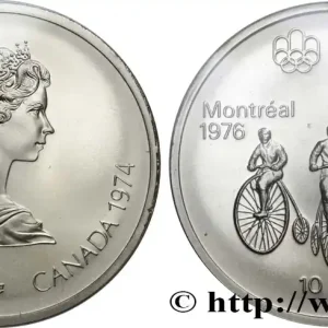 CANADA 10 Dollars JO Montréal 1976 cyclisme 1974 fwo_867258 Monde Achat Immédiat