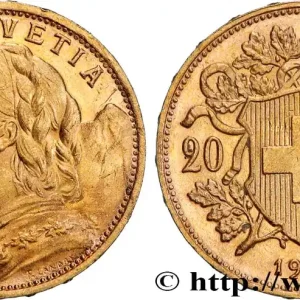 OR, PALLADIUM ET PLATINE INVESTISSEMENT 20 Francs or "Vreneli" 1927 Berne fwo_867694 Monde Nouvelle Collection