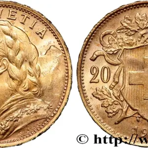 OR, PALLADIUM ET PLATINE INVESTISSEMENT 20 Francs or "Vreneli" 1947 Berne fwo_867711 Monde Affaire À Saisir