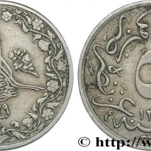 ÉGYPTE 5/10 Qirsh Abdul Hamid II an 29 AH 1293 (1903) fwo_867940 Monde Bon Marché