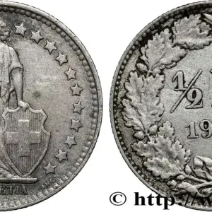 En Vogue SUISSE 1/2 Franc Helvetia 1914 Berne - B fwo_868085 Monde