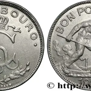 LUXEMBOURG 2 francs Grande-Duchesse Charlotte / Puddleur 1924 fwo_868217 Monde Original