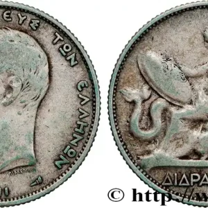 Top Vente GRÈCE 2 Drachmes Georges Ier 1911 Paris fwo_867338 Monde
