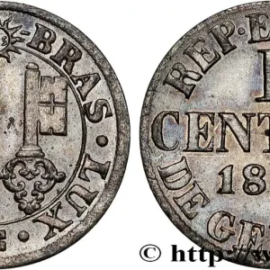 Super Prix SUISSE - RÉPUBLIQUE DE GENÈVE 1 Centime 1839 fwo_867378 Monde