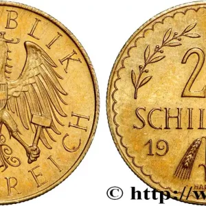 Édition Limitée OR, PALLADIUM ET PLATINE INVESTISSEMENT 25 Schilling Proof aigle héraldique 1929 Vienne fwo_869876 Monde
