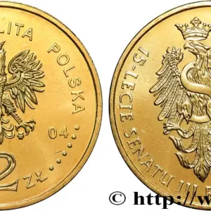 Commander Maintenant POLOGNE 2 Zlote aigle / 15e anniversaire du Sénat 2004 Varsovie fwo_821434 Monde