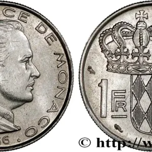 Vente Directe MONACO 1 Franc Rainier III / écu couronné 1966 Paris fwo_824771 Monde