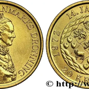 DANEMARK 20 Kroner 40e anniversaire de règne de la reine Margrethe II 2012 fwo_840597 Monde Jusqu’à Épuisement Des Stocks