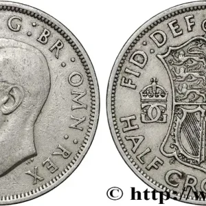 ROYAUME-UNI 1/2 Crown Georges VI 1948 fwo_842227 Monde En Vogue