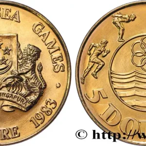 SINGAPOUR 5 Dollars 12e Jeux d’Asie du Sud-Est 1983 fwo_846261 Monde Haute Qualité