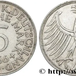 ALLEMAGNE 5 Mark aigle héraldique 1966 Munich fwo_848049 Monde Certifié