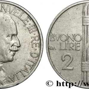 Prix Réduit ITALIE Bon pour 2 Lire (Buono da Lire 2) Victor Emmanuel III / faisceau de licteur 1923 Rome fwo_853333 Monde