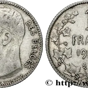 BELGIQUE 1 Franc Léopold II légende française 1909 fwo_853550 Monde Nouvel Arrivage